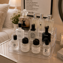 Expositor de Perfumes Cosméticos 3 Andares Multiuso Organizador Prateleira Diamante Acrílico Porta Maquiagem Beleza