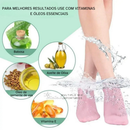 Meias de Silicone Gel Par Hidratação Esfoliação Pés Rachados ou Ressecados de Pés Meia Pele Seca