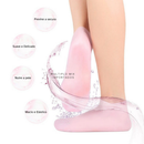 Meias de Silicone Gel Par Hidratação Esfoliação Pés Rachados ou Ressecados de Pés Meia Pele Seca
