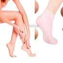 Meias de Silicone Gel Par Hidratação Esfoliação Pés Rachados ou Ressecados de Pés Meia Pele Seca