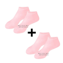 Meias de Silicone Gel Par Hidratação Esfoliação Pés Rachados ou Ressecados de Pés Meia Pele Seca