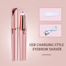 Portátil Feminino Barbeador De Sobrancelha Elétrico USB Recarregável Indolor Removedor De Pêlos Preciso Facial Lábio Tri